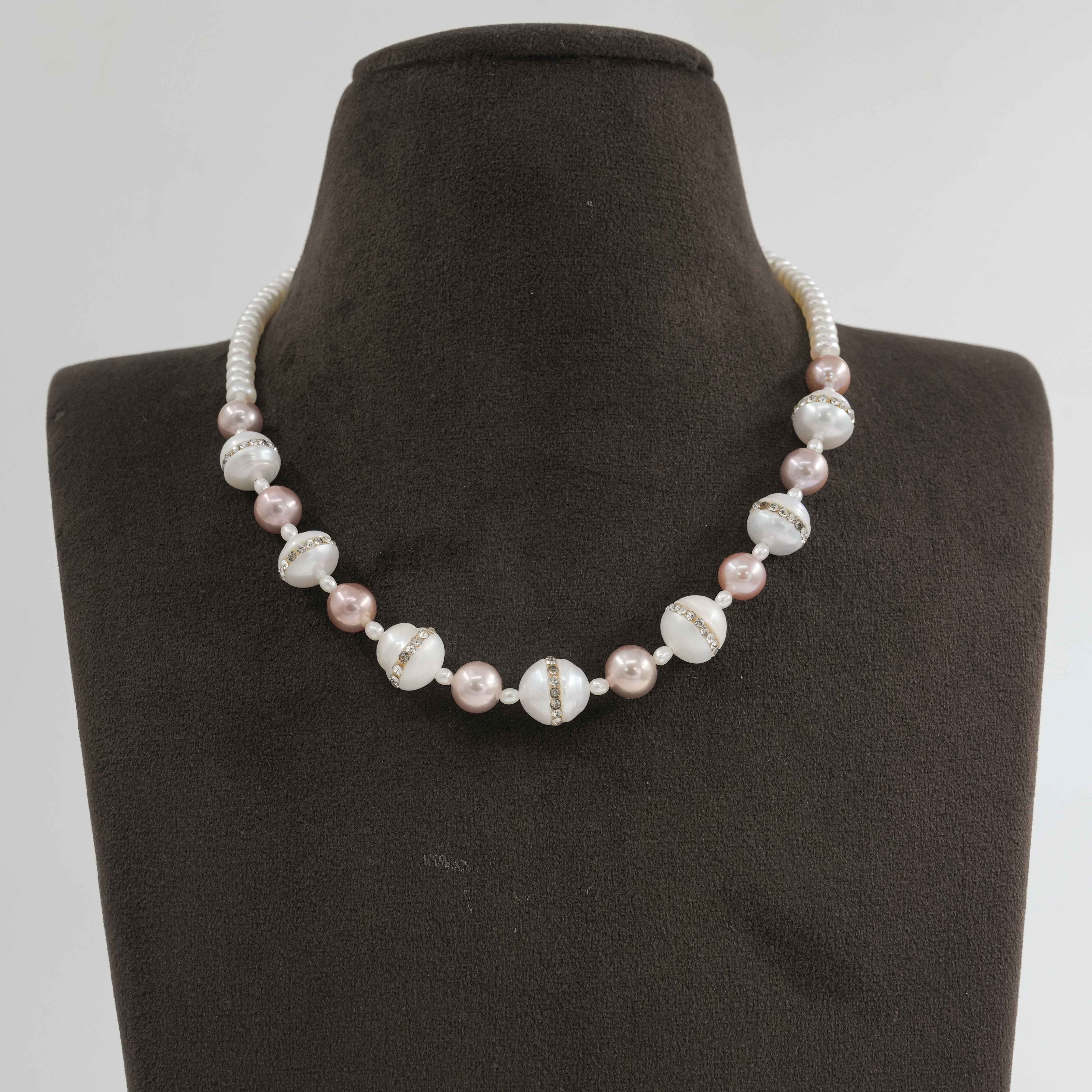The Pearl Atelier by Kabra Pearls - Fancy Baroque cz Pearl necklace